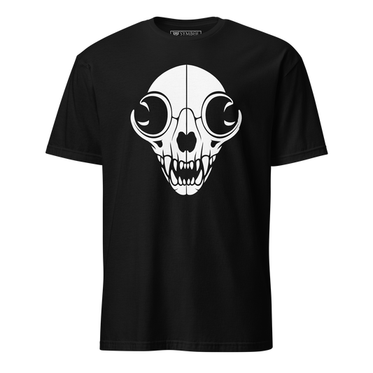 Bat skull symbol in bold white on gothic black shirt from The Skull Series by Symbol Cult