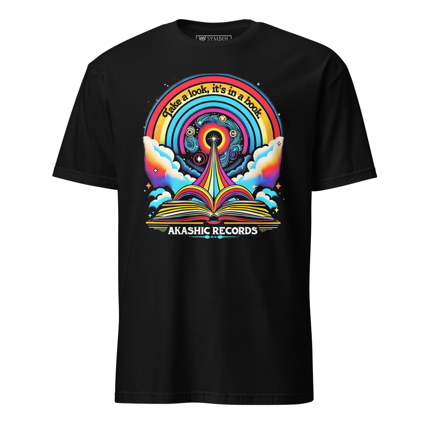 Akashic Records cosmic symbol on black esoteric t-shirt
