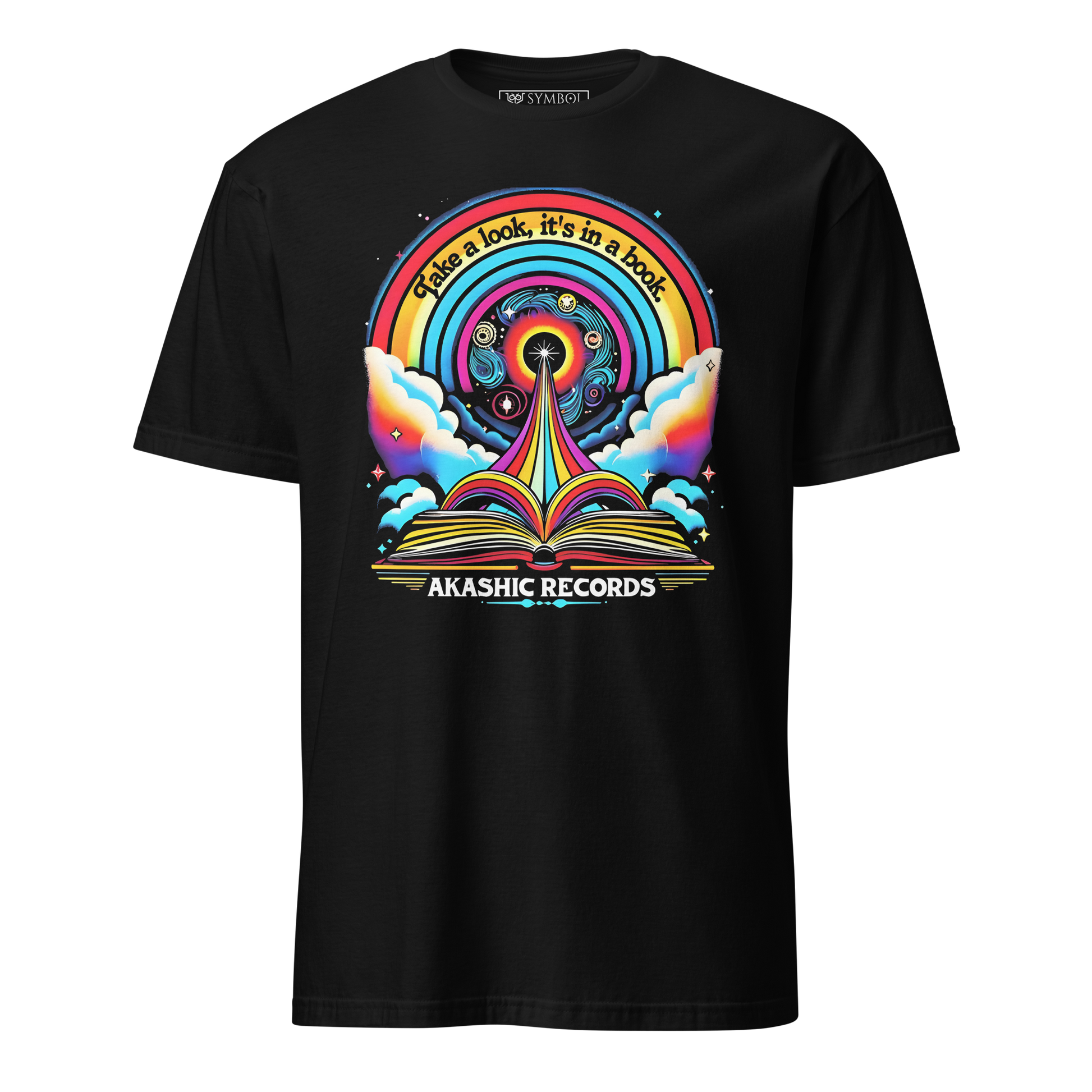 Akashic Records cosmic symbol on black esoteric t-shirt
